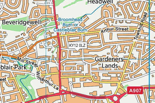 KY12 0LZ map - OS VectorMap District (Ordnance Survey)