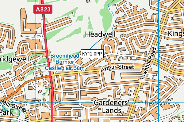 KY12 0PP map - OS VectorMap District (Ordnance Survey)