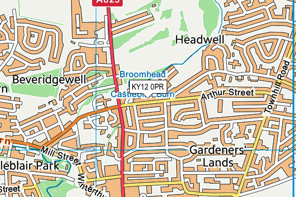 KY12 0PR map - OS VectorMap District (Ordnance Survey)