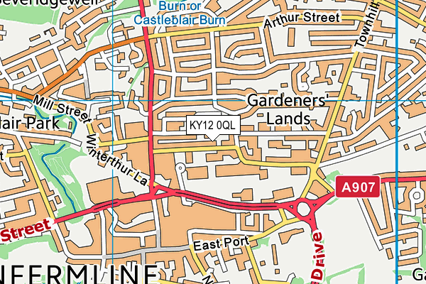 KY12 0QL map - OS VectorMap District (Ordnance Survey)