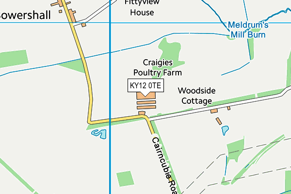 KY12 0TE map - OS VectorMap District (Ordnance Survey)