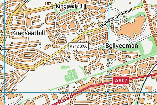 KY12 0XA map - OS VectorMap District (Ordnance Survey)