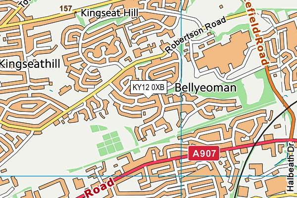 KY12 0XB map - OS VectorMap District (Ordnance Survey)