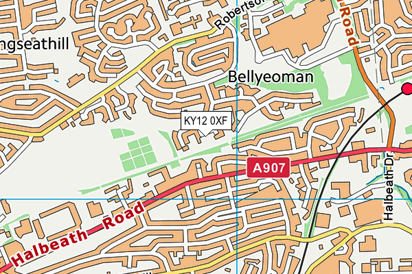 KY12 0XF map - OS VectorMap District (Ordnance Survey)