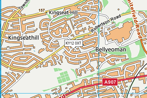 KY12 0XT map - OS VectorMap District (Ordnance Survey)