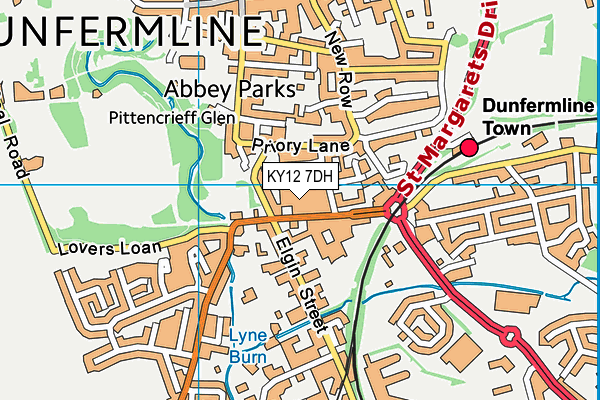 KY12 7DH map - OS VectorMap District (Ordnance Survey)