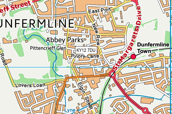KY12 7DU map - OS VectorMap District (Ordnance Survey)
