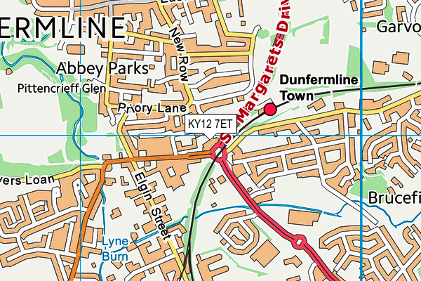 KY12 7ET map - OS VectorMap District (Ordnance Survey)
