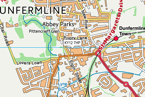 KY12 7HP map - OS VectorMap District (Ordnance Survey)