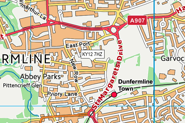 KY12 7HZ map - OS VectorMap District (Ordnance Survey)