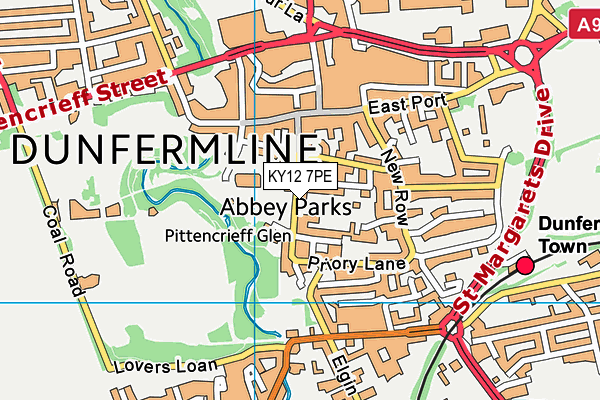 KY12 7PE map - OS VectorMap District (Ordnance Survey)