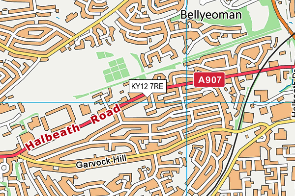 KY12 7RE map - OS VectorMap District (Ordnance Survey)