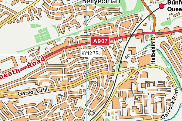 KY12 7RJ map - OS VectorMap District (Ordnance Survey)