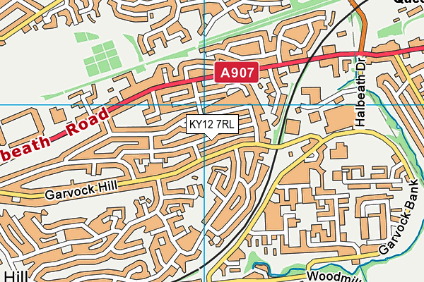 KY12 7RL map - OS VectorMap District (Ordnance Survey)