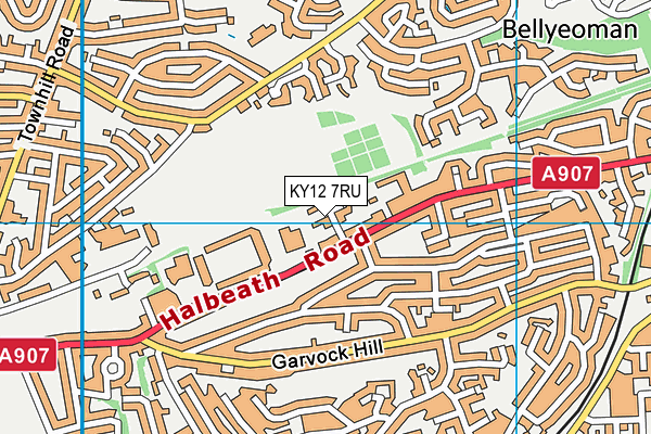 KY12 7RU map - OS VectorMap District (Ordnance Survey)