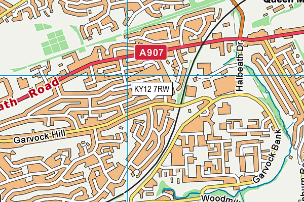 KY12 7RW map - OS VectorMap District (Ordnance Survey)