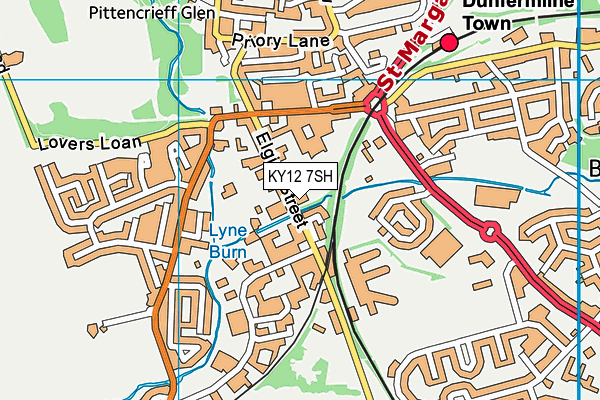 KY12 7SH map - OS VectorMap District (Ordnance Survey)