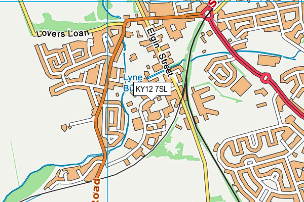 KY12 7SL map - OS VectorMap District (Ordnance Survey)