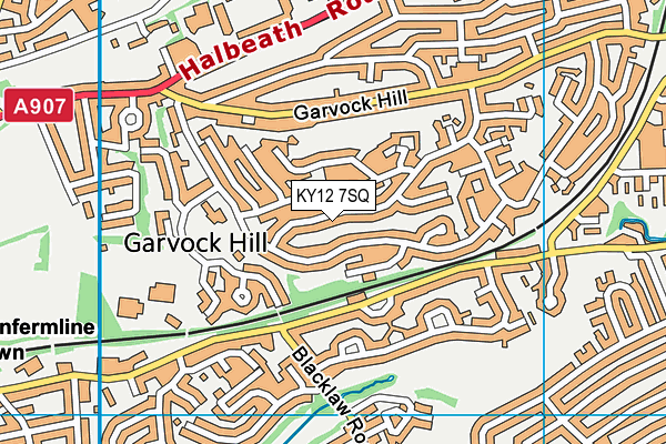 KY12 7SQ map - OS VectorMap District (Ordnance Survey)