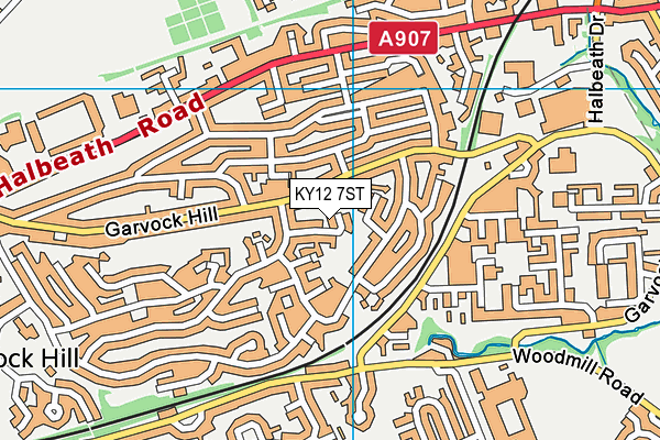 KY12 7ST map - OS VectorMap District (Ordnance Survey)