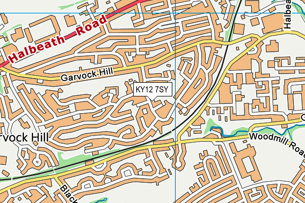KY12 7SY map - OS VectorMap District (Ordnance Survey)