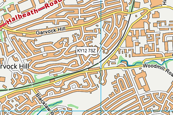 KY12 7SZ map - OS VectorMap District (Ordnance Survey)