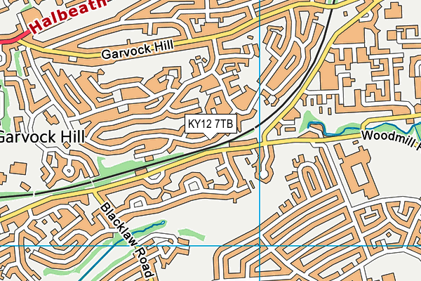 KY12 7TB map - OS VectorMap District (Ordnance Survey)