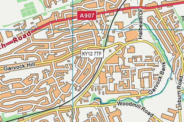 KY12 7TF map - OS VectorMap District (Ordnance Survey)