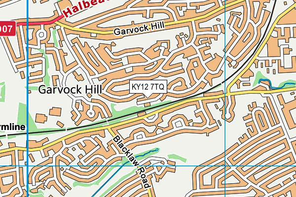 KY12 7TQ map - OS VectorMap District (Ordnance Survey)