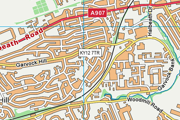 KY12 7TR map - OS VectorMap District (Ordnance Survey)