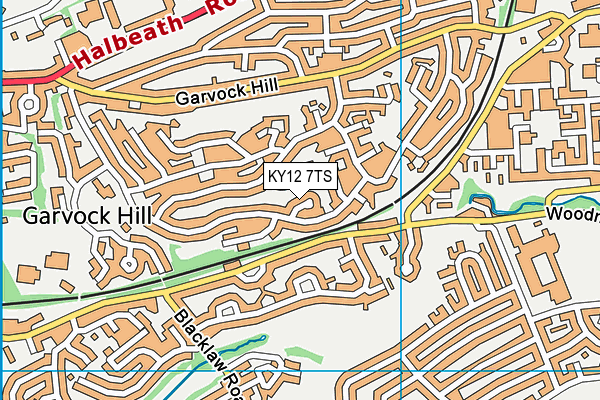 KY12 7TS map - OS VectorMap District (Ordnance Survey)