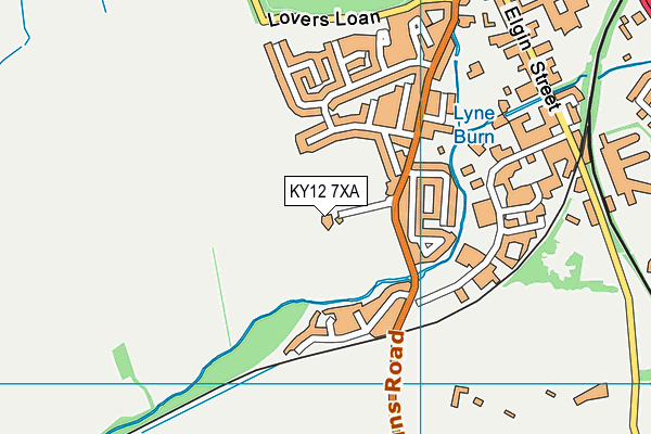 KY12 7XA map - OS VectorMap District (Ordnance Survey)