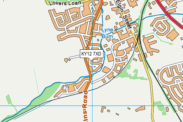 KY12 7XD map - OS VectorMap District (Ordnance Survey)