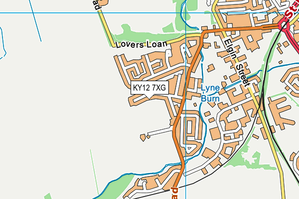 KY12 7XG map - OS VectorMap District (Ordnance Survey)