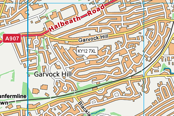 KY12 7XL map - OS VectorMap District (Ordnance Survey)