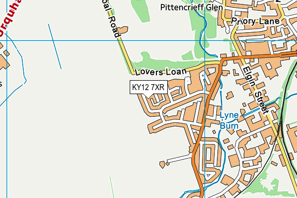 KY12 7XR map - OS VectorMap District (Ordnance Survey)