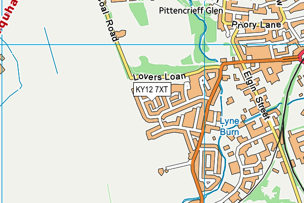 KY12 7XT map - OS VectorMap District (Ordnance Survey)
