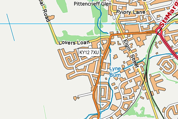 KY12 7XU map - OS VectorMap District (Ordnance Survey)