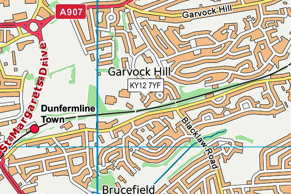 KY12 7YF map - OS VectorMap District (Ordnance Survey)