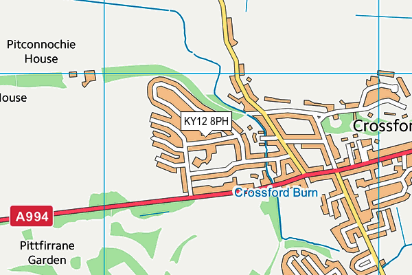 KY12 8PH map - OS VectorMap District (Ordnance Survey)