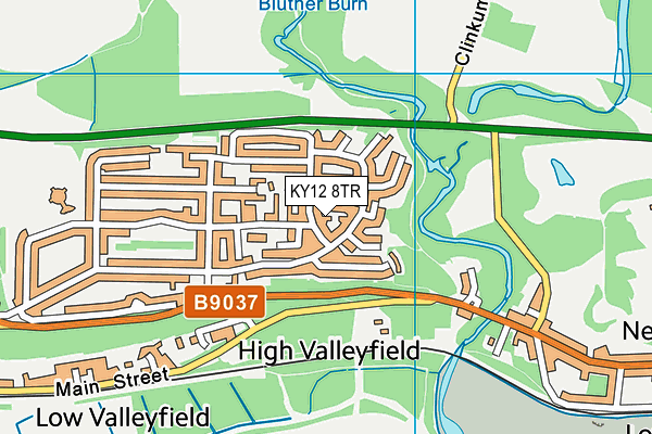 KY12 8TR map - OS VectorMap District (Ordnance Survey)