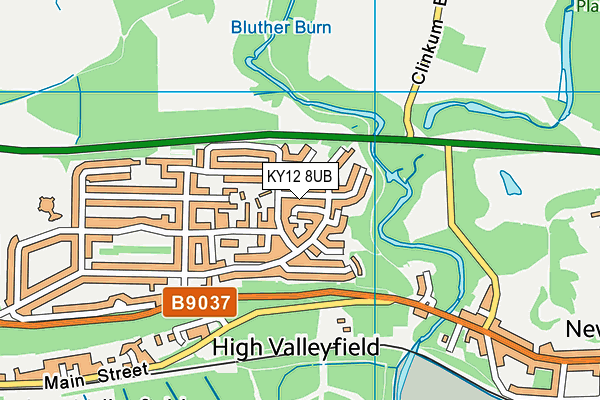 KY12 8UB map - OS VectorMap District (Ordnance Survey)