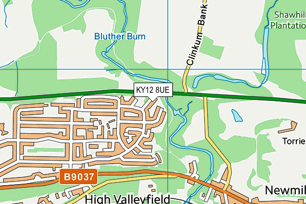 KY12 8UE map - OS VectorMap District (Ordnance Survey)