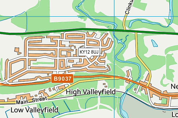 KY12 8UJ map - OS VectorMap District (Ordnance Survey)