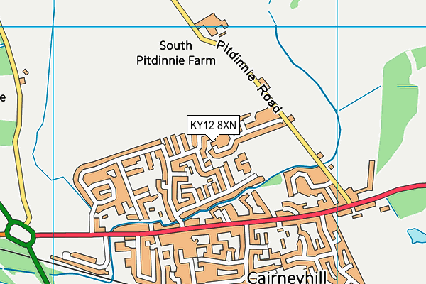 KY12 8XN map - OS VectorMap District (Ordnance Survey)