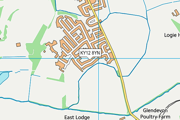 KY12 8YN map - OS VectorMap District (Ordnance Survey)