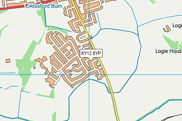KY12 8YP map - OS VectorMap District (Ordnance Survey)