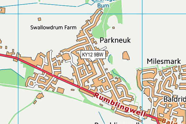 KY12 9BW map - OS VectorMap District (Ordnance Survey)
