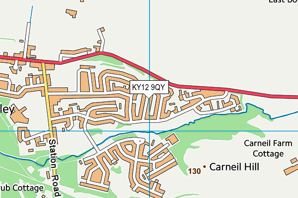 KY12 9QY map - OS VectorMap District (Ordnance Survey)