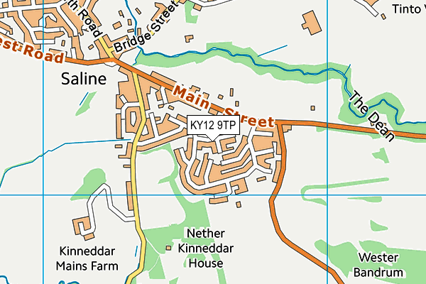 KY12 9TP map - OS VectorMap District (Ordnance Survey)